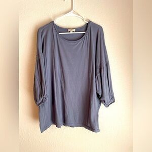 Umgee Slate Blue Women's Oversized fit and Sleeves Blouse size S